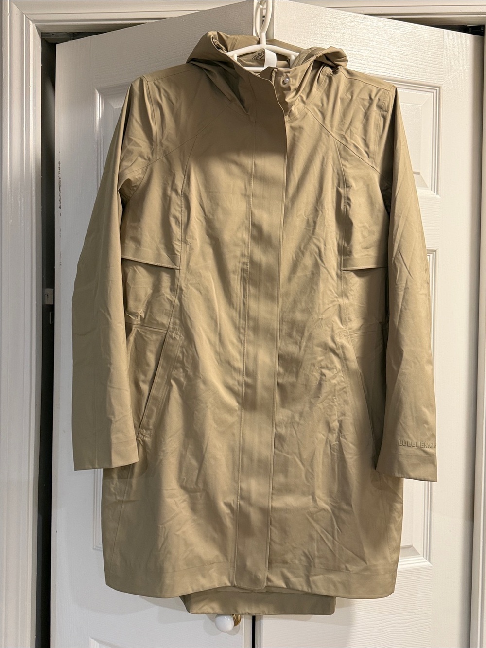 Lululemon rain rebel jacket Women's Hooded Rain Coat - Tan
